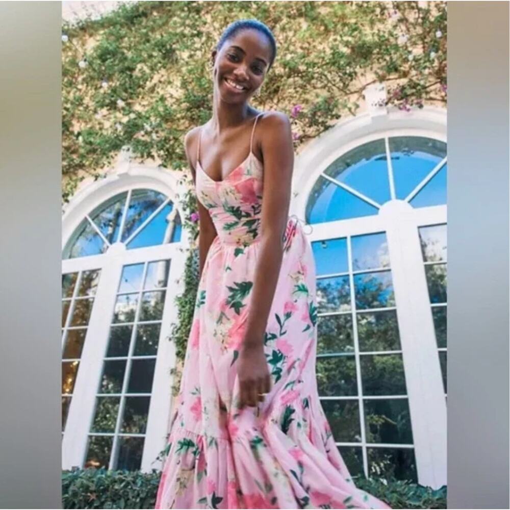 NWT Vineyard Vines 🎀Kentucky Derby Strappy Maxi Dress Floral wedding prom